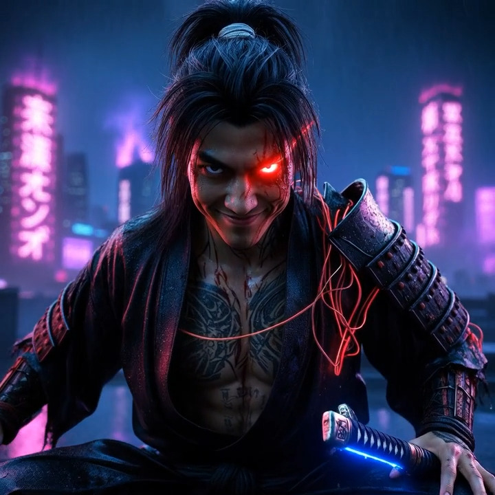 Cyberpunk Samurai Ronin Animation