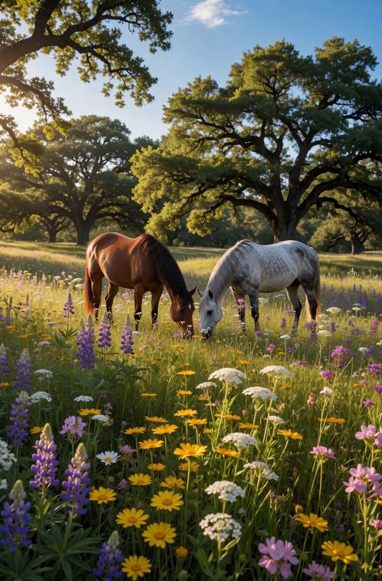 Peaceful Meadow Horse Grazing Video