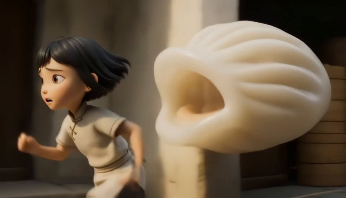Chinese Dim Sum Shop Girl Character