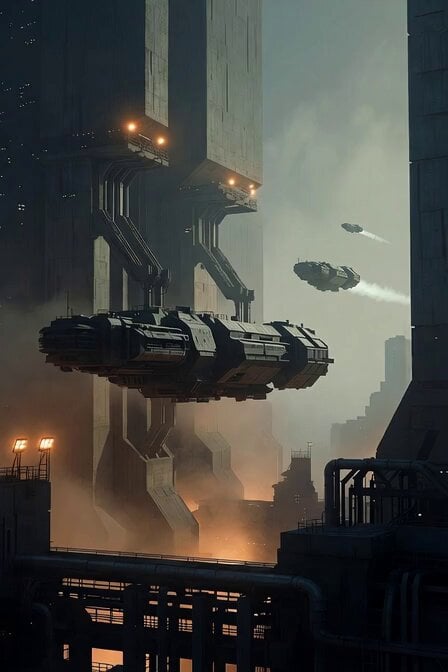 Photorealistic Sci-Fi Cityscape
