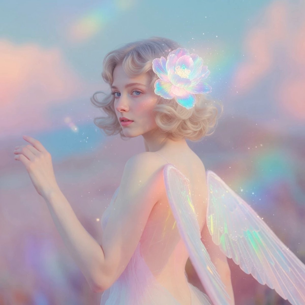 Ethereal Pastel Angelic Wings