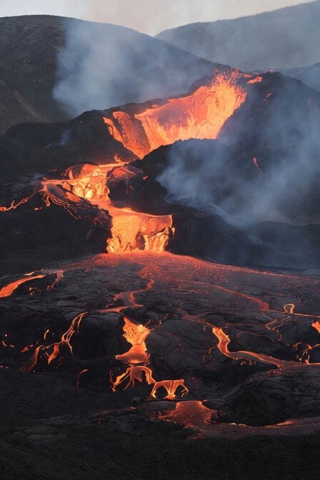 Fire Goddess Rising from Lava