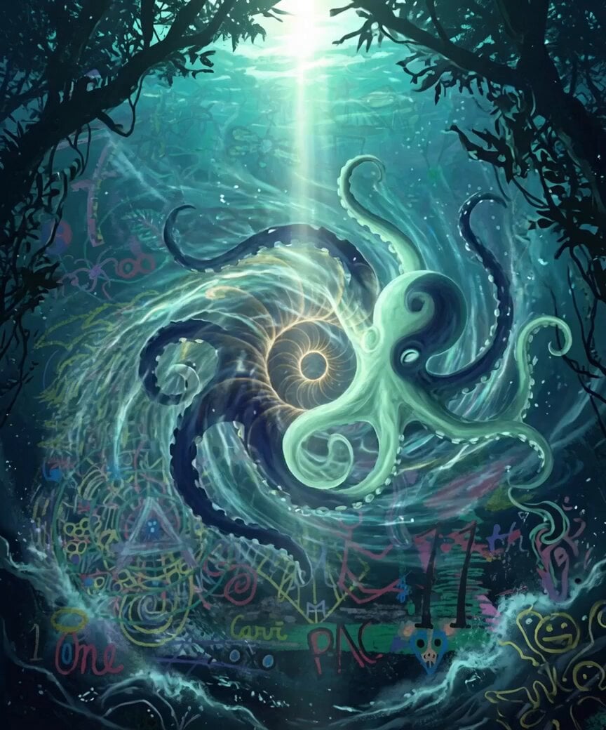 Bioluminescent Dolphins Vortex