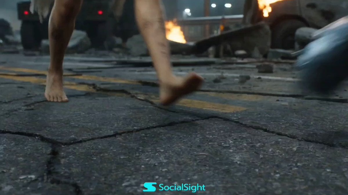 Destroyed Gwanghwamun Gate Cinematic Battle