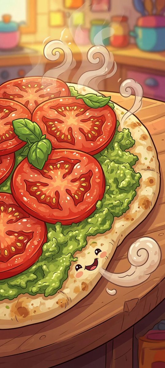 2D Cartoon Naan Food Animation