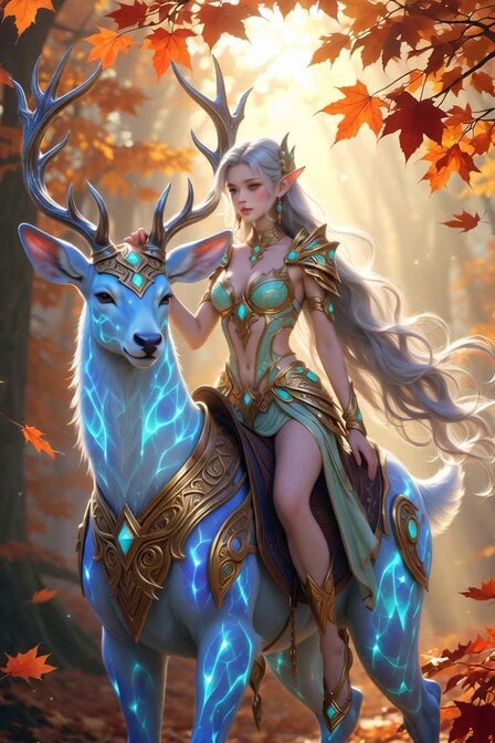 Cyber-Fantasy Elf Queen Transformation