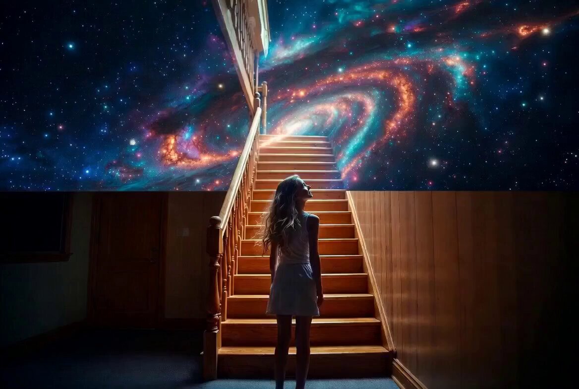 Surreal Staircase Ascent