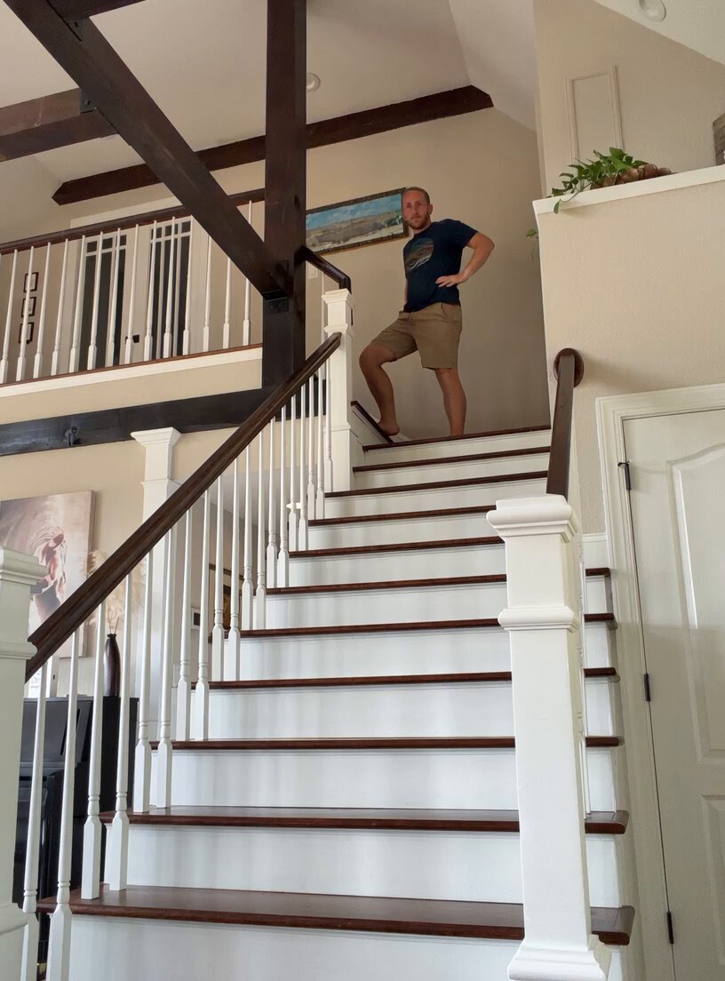 Comical Family Guy Style Stair Fall
