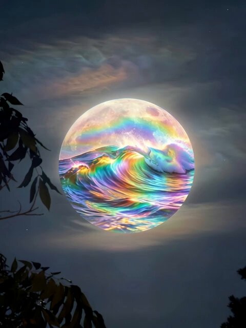 Rainbow Waves on the Moon