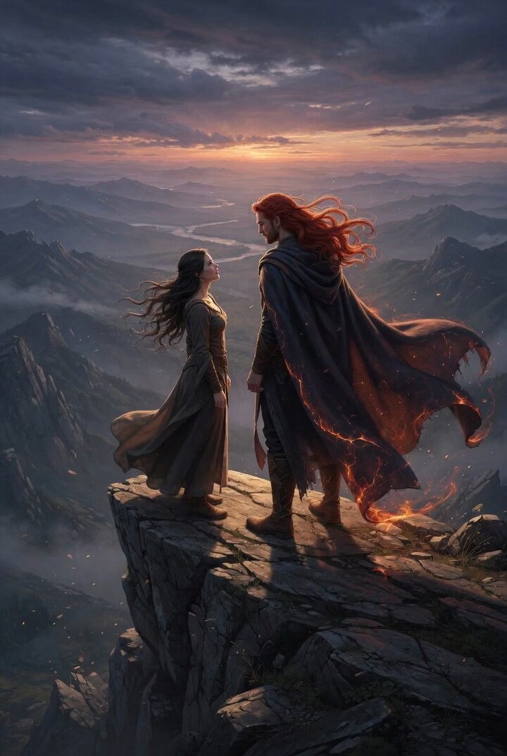Kvothe on a Windswept Overlook Video Prompt