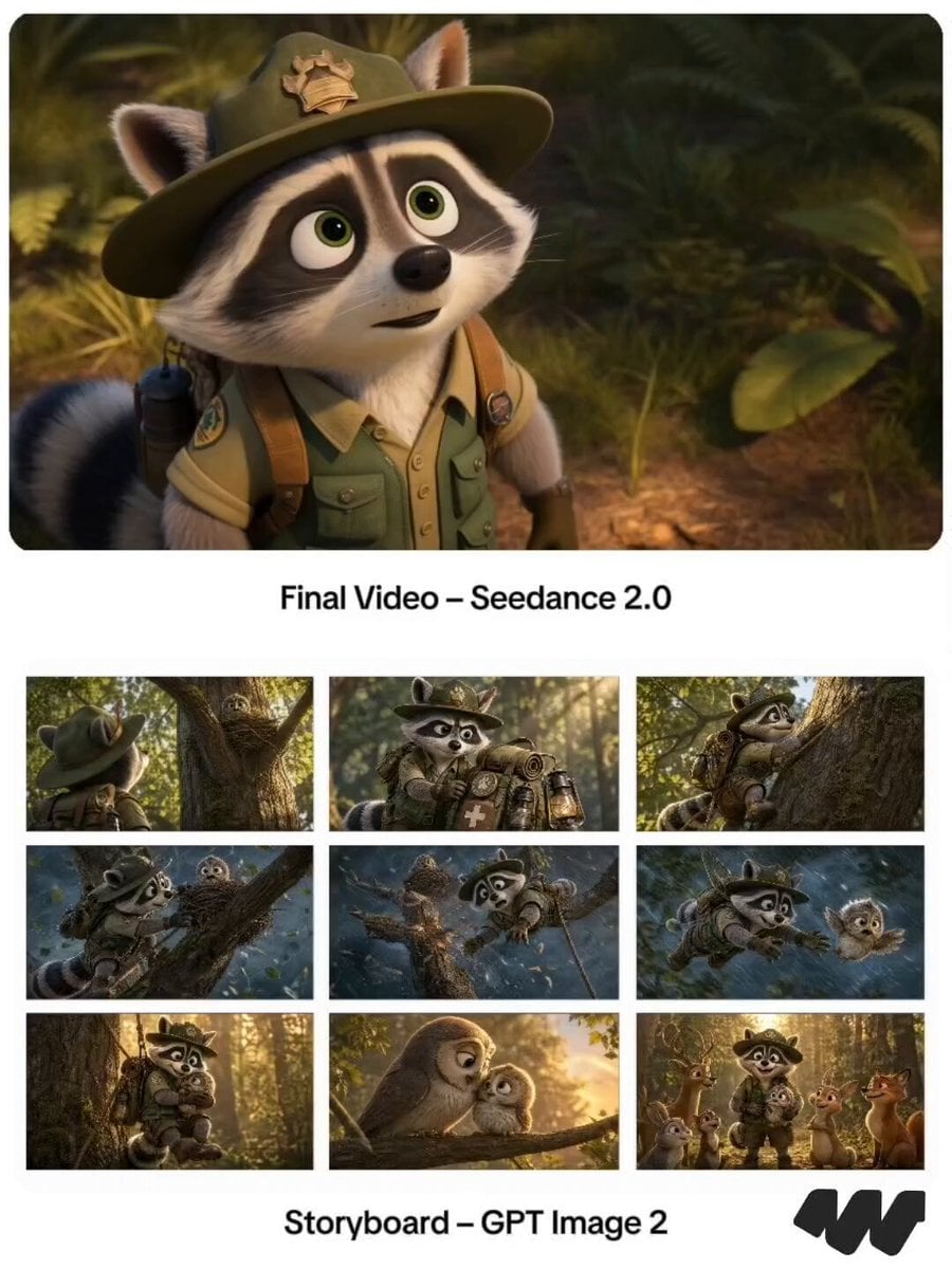 Pixar Raccoon Storyboard