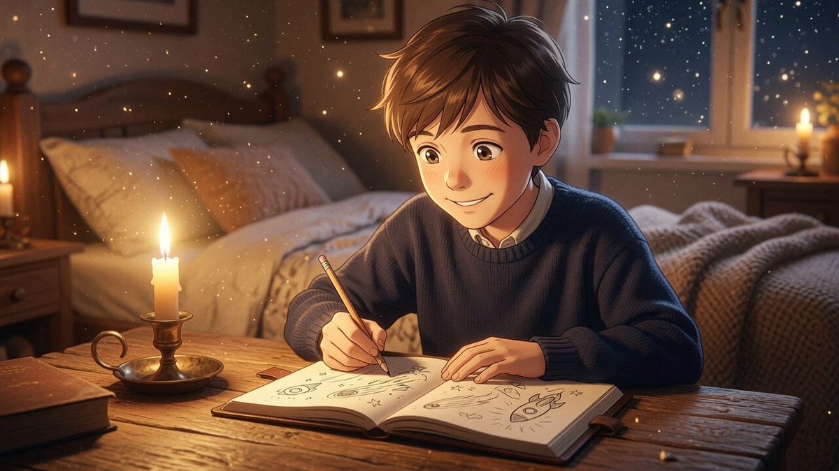 Magical Rocket Sketching Animation